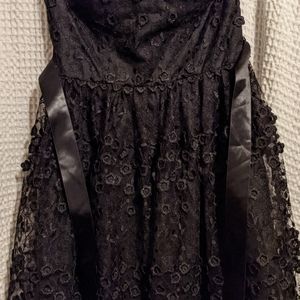 Vintage OC Black Lined Lace Sleeveless Dress